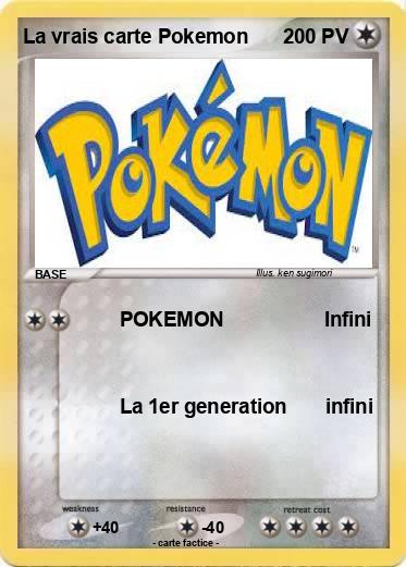 Pokemon La vrais carte Pokemon