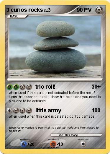 Pokemon 3 curios rocks