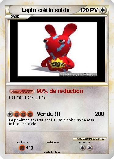 Pokemon Lapin crétin soldé