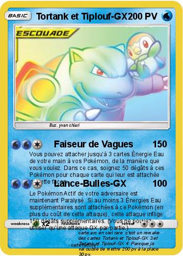 Pokemon Tortank et Tiplouf-GX