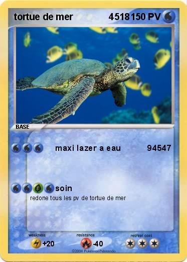 Pokemon tortue de mer              4518