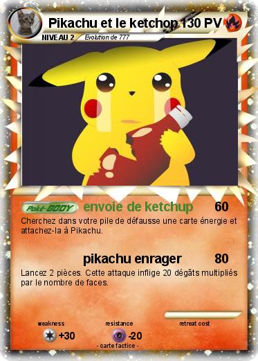 Pokemon Pikachu et le ketchop