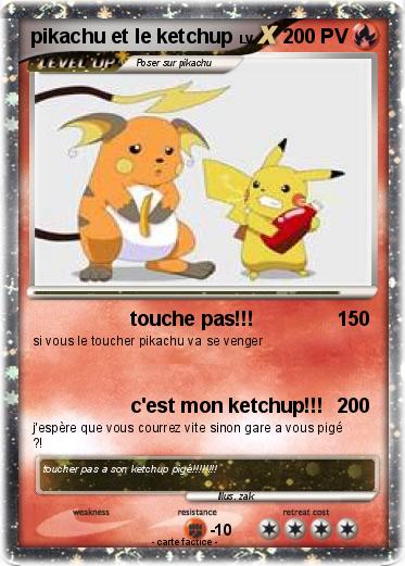 Pokemon pikachu et le ketchup
