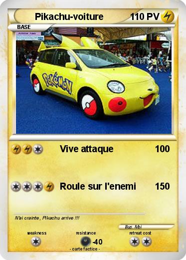 Pokemon Pikachu-voiture