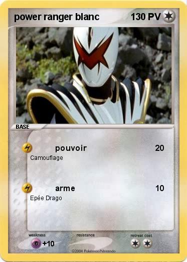 Pokemon power ranger blanc