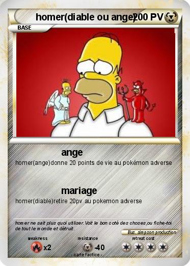 Pokemon homer(diable ou ange)