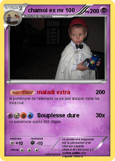 Pokemon chamoi ex nv 100