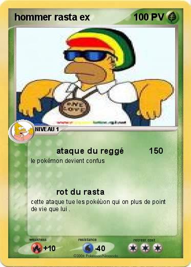 Pokemon hommer rasta ex