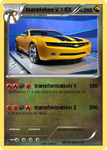 Pokemon bumblebee V 1 EX