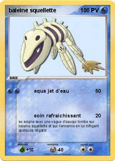 Pokemon baleine squellette