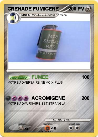 Pokemon GRENADE FUMIGENE