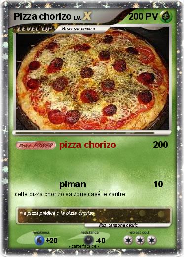Pokemon Pizza chorizo