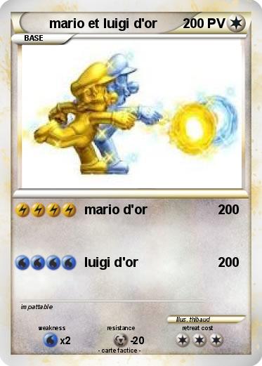 Pokemon mario et luigi d'or