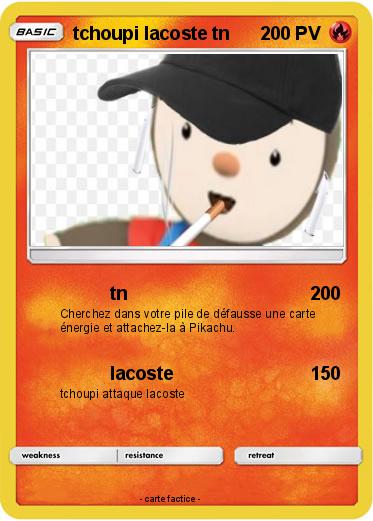 Pokemon tchoupi lacoste tn