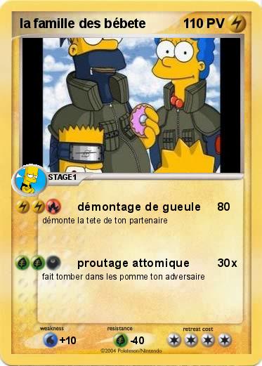 Pokemon la famille des bébete