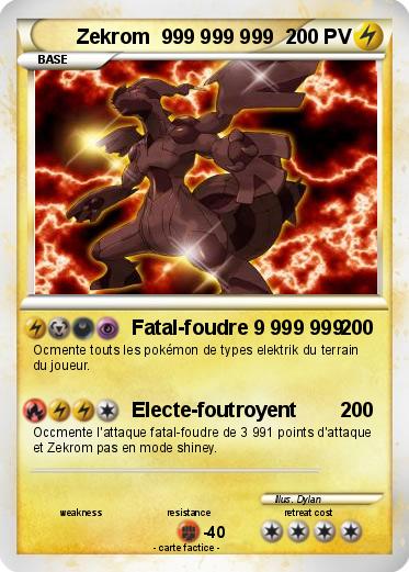 Pokemon Zekrom  999 999 999
