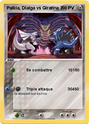 Pokemon Palkia, Dialga vs Giratina 2