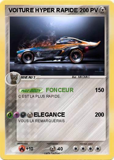 Pokemon VOITURE HYPER RAPIDE