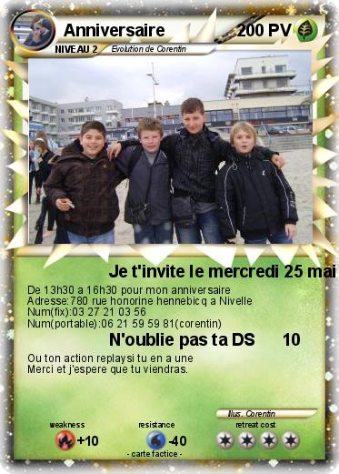 Pokemon Anniversaire