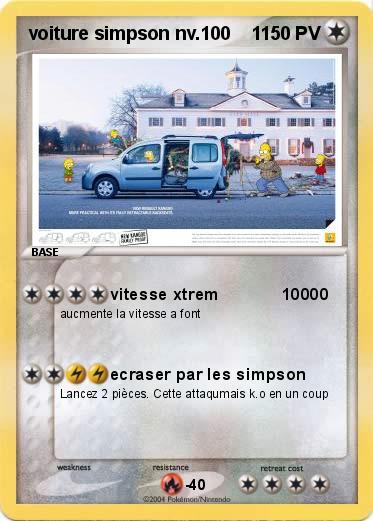 Pokemon voiture simpson nv.100    1