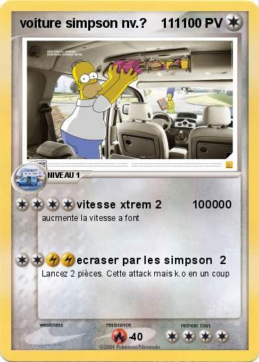 Pokemon voiture simpson nv.?    111