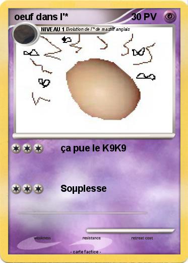Pokemon oeuf dans l'*