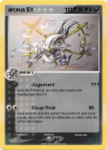 Pokemon arceus EX                     1111