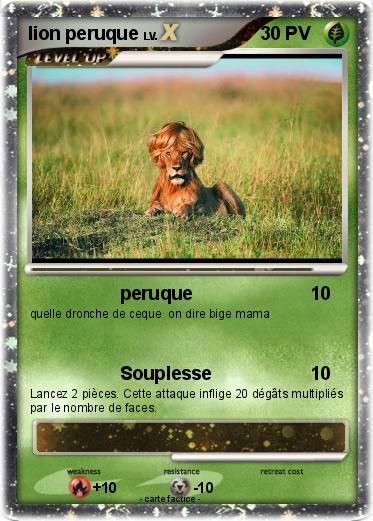 Pokemon lion peruque