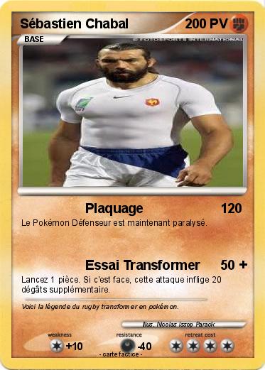 Pokemon Sébastien Chabal