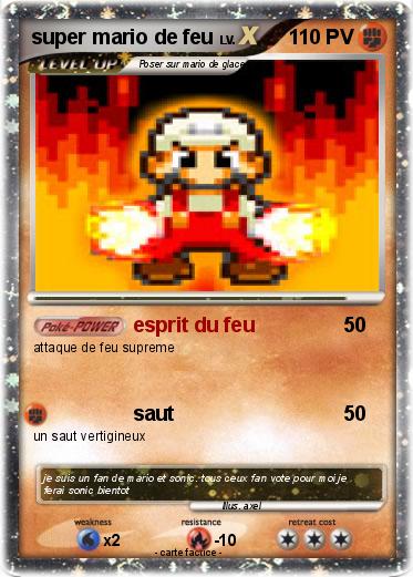 Pokemon super mario de feu