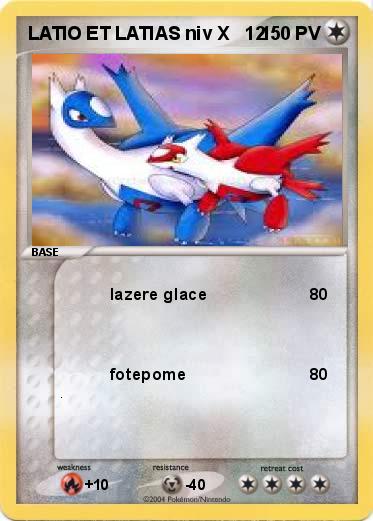 Pokemon LATIO ET LATIAS niv X   12
