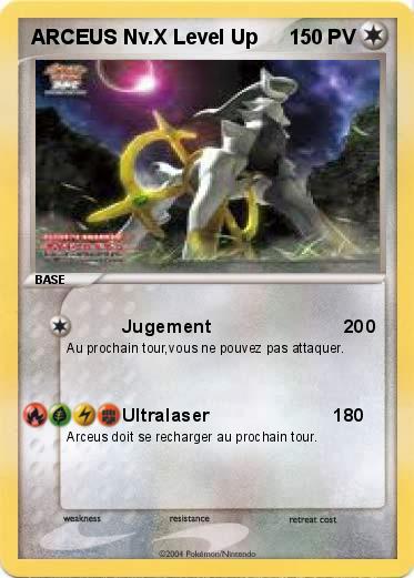 Pokemon ARCEUS Nv.X Level Up