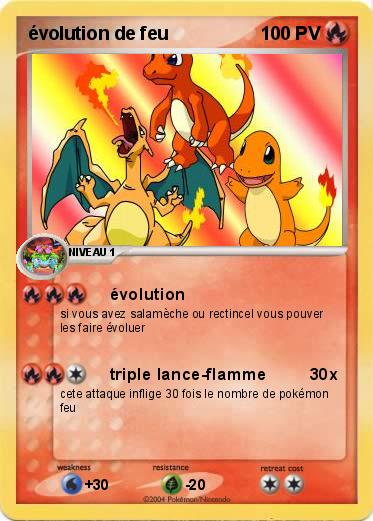Pokemon évolution de feu