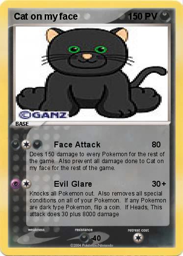 Pokemon Cat on my face