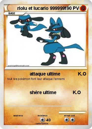 Pokemon riolu et lucario 999999