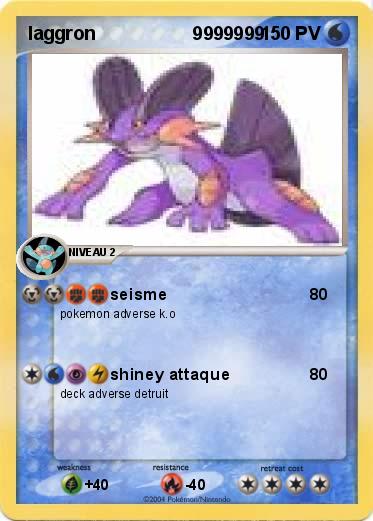 Pokemon laggron                   9999999    