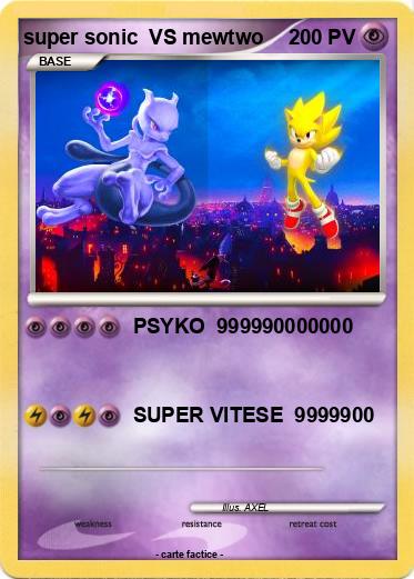 Pokemon super sonic  VS mewtwo