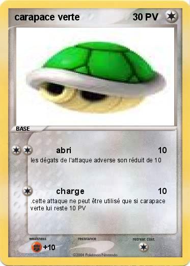 Pokemon carapace verte 