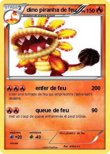 Pokemon dino piranha de feu