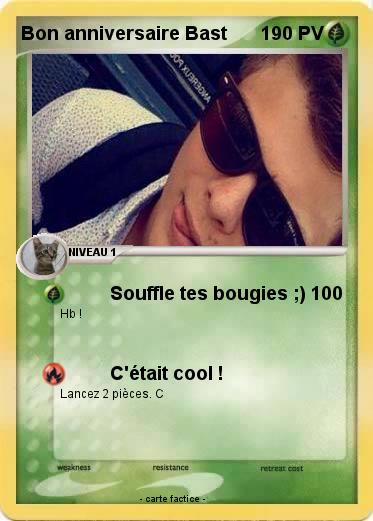 Pokemon Bon anniversaire Bast