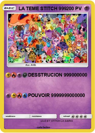 Pokemon LA TEME STITCH 999