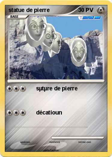 Pokemon statue de pierre