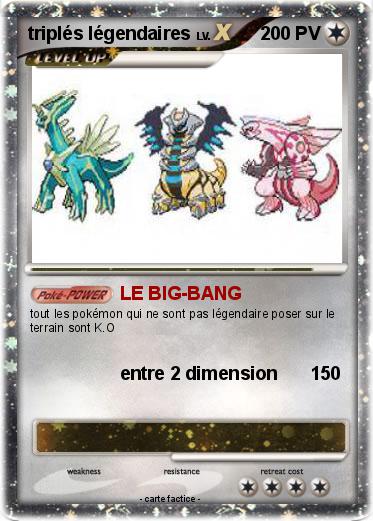 Pokemon triplés légendaires