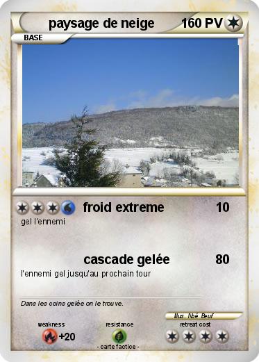 Pokemon paysage de neige