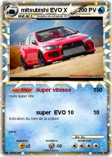 Pokemon mitsubishi EVO X