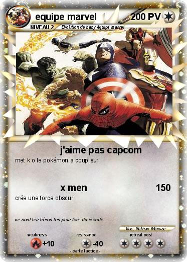 Pokemon equipe marvel