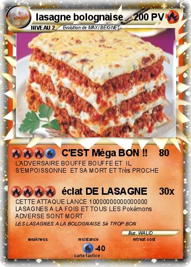 Pokemon lasagne bolognaise