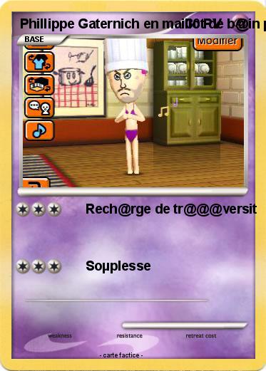 Pokemon Phillippe Gaternich en maillot de b@in pour femme