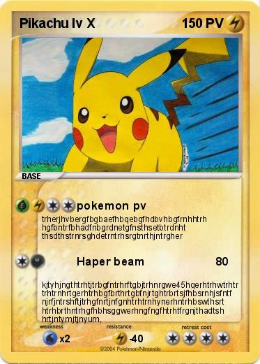 Pokemon Pikachu lv X