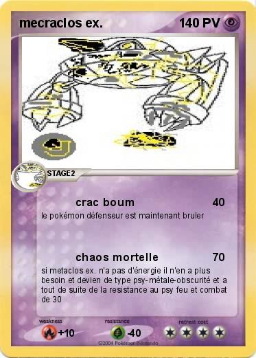 Pokemon mecraclos ex.